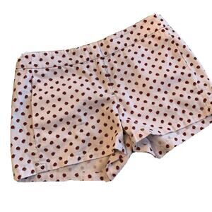 4 J.Crew Women's White Chino Shorts Ladybug Print Style#SH51690 3" Inseam